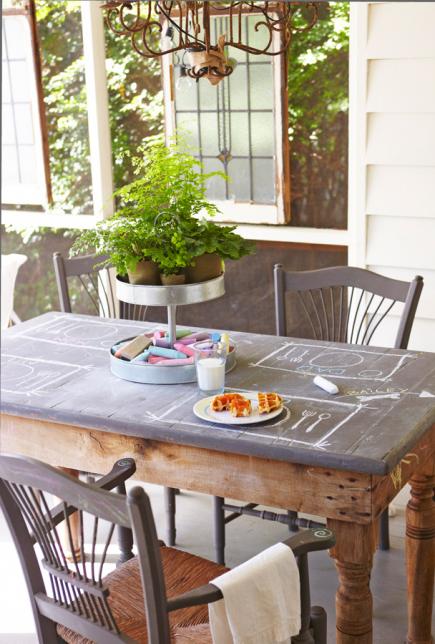 chalkboard tabletop