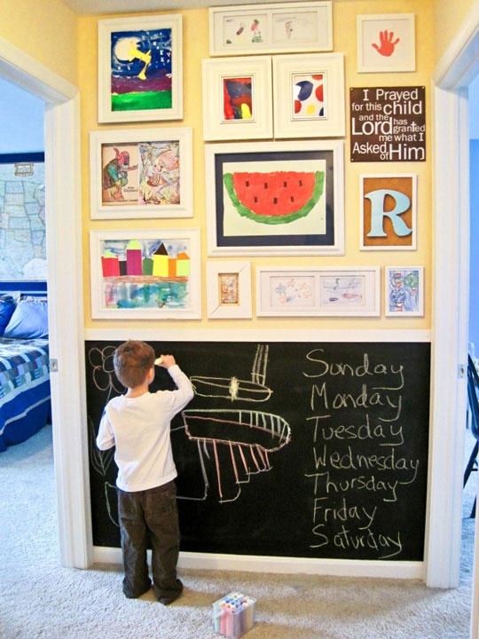 Chalkboard wall for kids