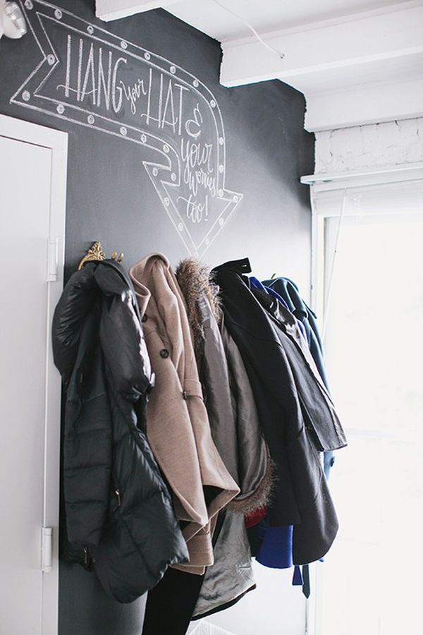 chalkboard paint entry or mudroom
