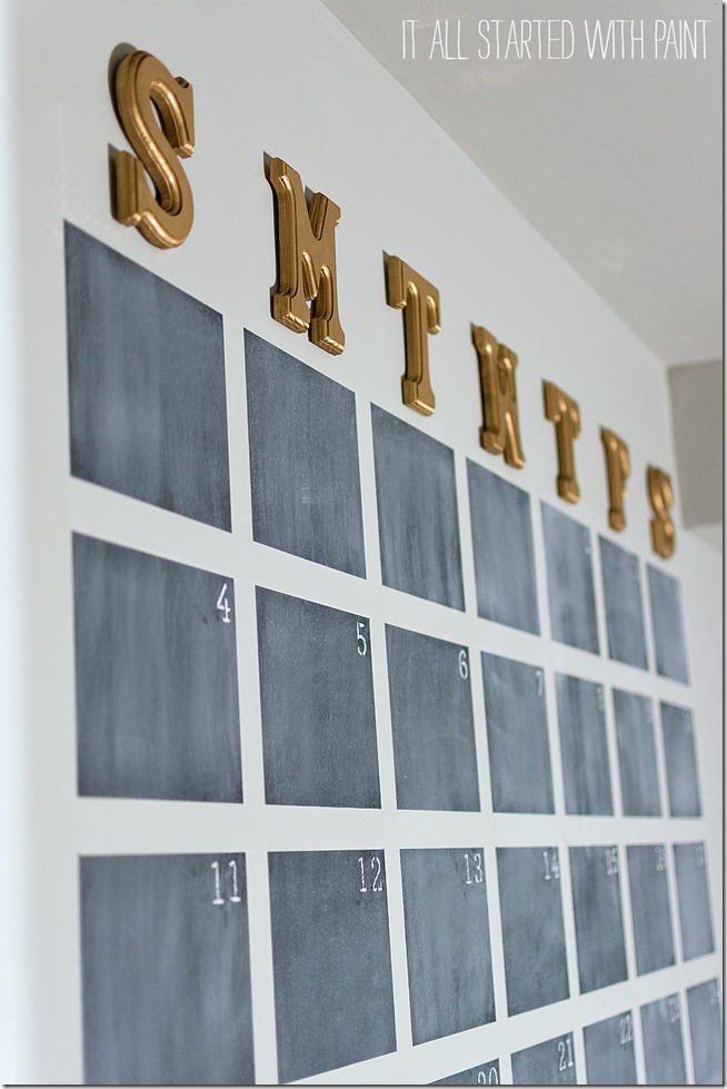 large chalkboard wall calendar