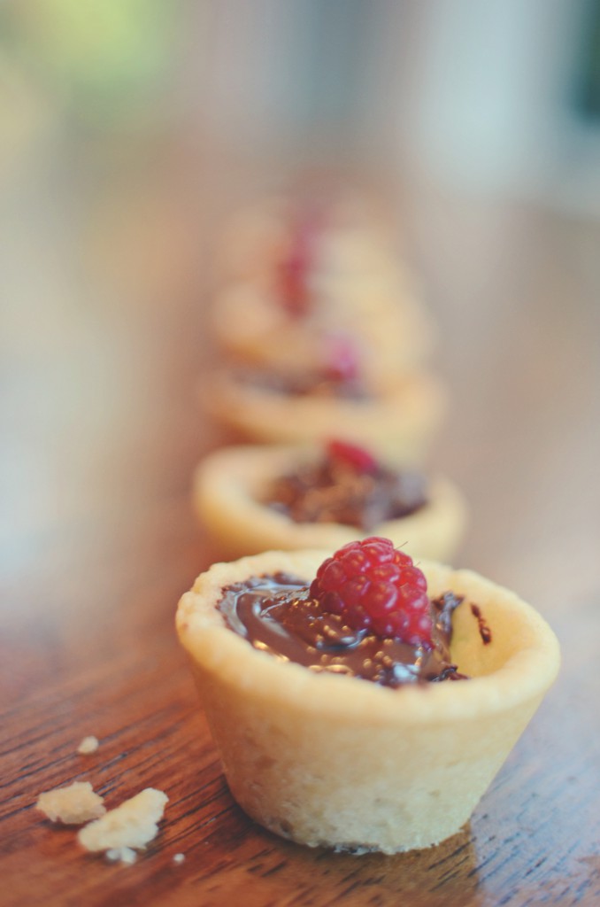 Cherry & Raspberry Sugar Cookie Tassies with HERSHEY's Spread via @jennyonthespot