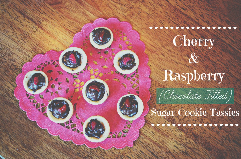 Cherry & Raspberry Sugar Cookie Tassies with HERSHEY's Spread via @jennyonthespot