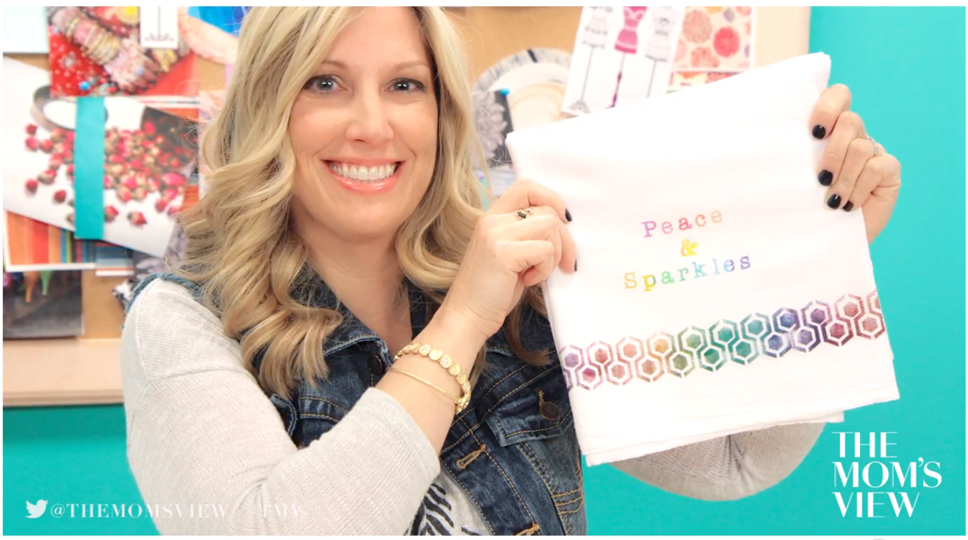 The Mom’s View DIY Challenge + Me = Personalized Tea Towels!