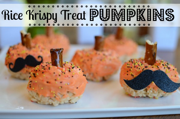 Halloween Treats: Rice Krispy Treat Pumpkins!