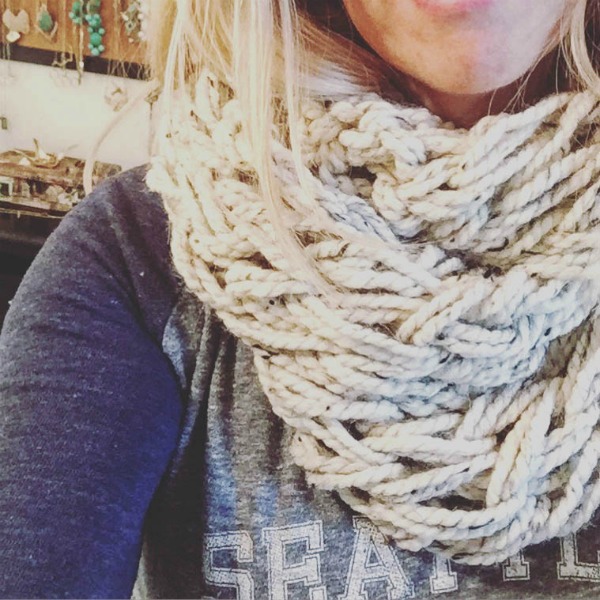 arm knit scarf