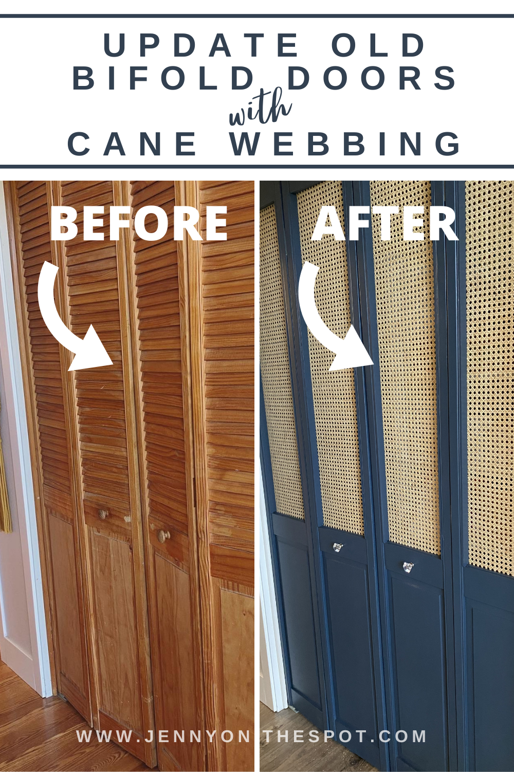 Redo Louvered Bifold Doors With Cane Webbing - Jenny On The Spot